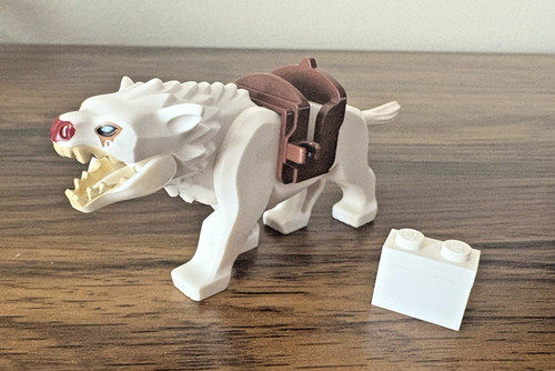 Lego white warg minifigure - warg,
