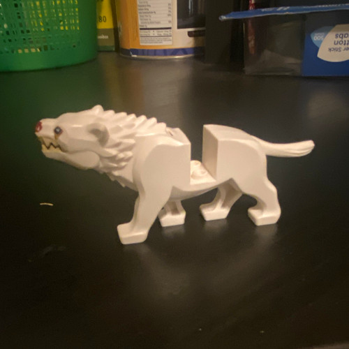 Lego hobbit white warg from - hobbit,