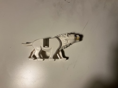 Lego white warg minifigure - white,